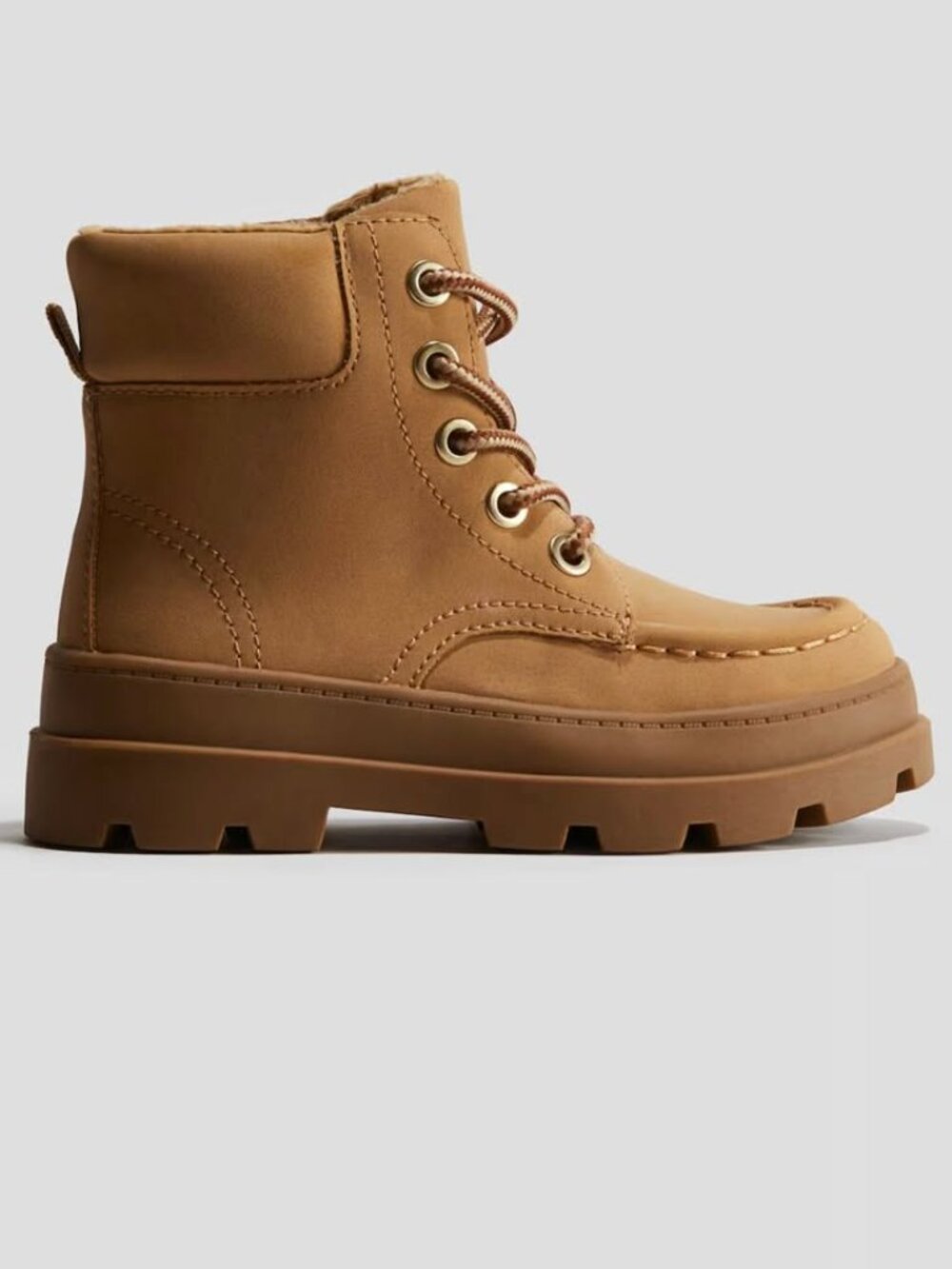 H & M Khaki Boots Kids Sz 9